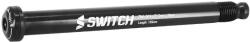 SWITCH első átmenő kerék tengely, menetes 14x1.5, 15x100-hoz, fekete, 80g (155mm meneten kívül, 16mm menetes rész, CHC kulccsal szerelhető) SWITCH Felnik, gumik, kiegészítők Kerékagyak