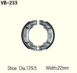 Wesrah VB-233 fékpofa Wesrah Futómű és fék alkatrészek Fékpofák (dobfék)