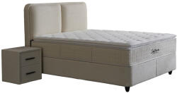 ABC Bedding Softium Unique kárpitozott ágyneműtartós ágy matraccal (ágykeret+matrac) törtfehér színben 180x200