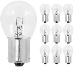 Flösser P21W izzó 12V 15W, BA15S foglalat, átlátszó (irányjelzőhöz, 10 db/csomag) FLOSSER Elektromos alkatrészek Világítás és fényjelzés Izzók Jelző- és műszerizzók BA15s jelzőizzók