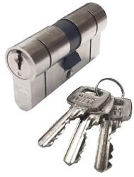 Dom-Elzett Hengerzárbetét 30/40mm matt-nikkel 3 kulcsos Elzett 758 (K10309)