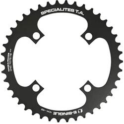 Specialites Ta E-SINGLE 42 fogas lánctányér e-bike-hoz, 104 mm, fekete, 4 karos, ALU 7075, Bosch/Brose/Yamaha/Giant/Shimano E-Steps kompatibilis, TA E-ONE SPECIALITES TA Bicikli alkatrészek Kerékpár alkatrészek Kerékpár lánctányérok