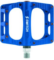 SWITCH BMX Freeride alumínium platform pedál pár, kék, 100x90 mm, 9/16 menettel, tüskékkel SWITCH Bicikli alkatrészek Kerékpár alkatrészek Kerékpár pedálok