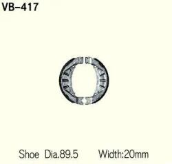 Wesrah VB-417 fékpofa Wesrah Futómű és fék alkatrészek Fékpofák (dobfék)