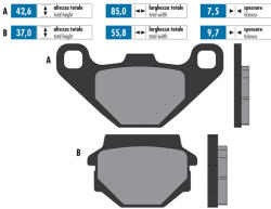 Polini Original fékbetétek Peugeot Django 125 Polini Futómű és fék alkatrészek Fékbetétek (tárcsafék)