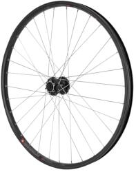 VELOX 700x35 első trekking kerék KARGO DISC-V fékhez, E-bike-hoz, alumínium, fekete, duplafalú, SHIMANO M475 agy, 6 furat, gyorszáras, megerősített VELOX Bicikli alkatrészek Kerékpár alkatrészek Kerékpár kerekek