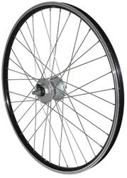 VELOX ER10 26" MTB első kerék, alumínium, fekete, duplafalú, SHIMANO DH2N agydinamó, 6 volt VELOX Bicikli alkatrészek Kerékpár alkatrészek Kerékpár kerekek