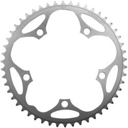 Stronglight lánckerék országúti kerékpárhoz, 5 karos, 50T, Ø130, külső, duralumínium, ezüst (Shimano 8-9 sebesség) STRONGLIGHT Bicikli alkatrészek Kerékpár alkatrészek Kerékpár lánctányérok