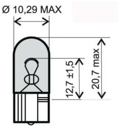 RMS T10 12V 5W izzó RMS Elektronika Világítások Izzók 12V-os izzók