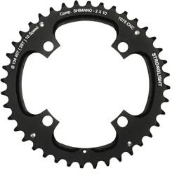 Stronglight lánckerék MTB-hoz, Ø104 mm, 4 karos, dupla, 40T, Ø104 2x10 külső, fekete, 10 sebességes SHIMANO-hoz (kivéve XT-XTR), menetes nélküli, 5 mm vastag STRONGLIGHT Bicikli alkatrészek Kerékpár alkatrészek K