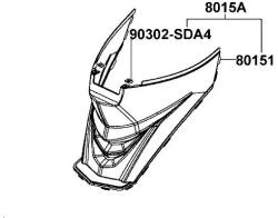Kymco 8015A-LGB5-E10-N1R középső burkolat egység Kymco Vázak, idomok, kiegészítők Idomok, burkolat elemek