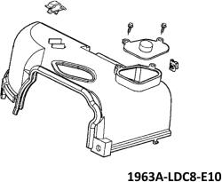 Kymco AG 50 1963A-LDC8-E10 felső hengerház Kymco Vázak, idomok, kiegészítők Idomok, burkolat elemek