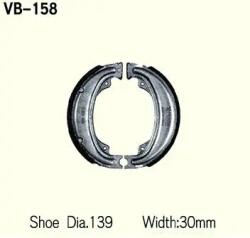 Wesrah VB-158 fékpofa Wesrah Futómű és fék alkatrészek Fékpofák (dobfék)