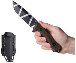 ANV Cuțit cu lamă fixă P250 ANV® (Culoare: GRNPU Oliv, Variantă: Ceracote Black CAMO)