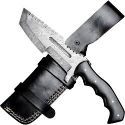 HARAHU LP-38745 damaszk outdoor kés - Fekete KP38745