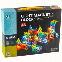 Kinderplay [ma Küldjük]mágneses Építőkockák Oktatási Világító Pálya 75el