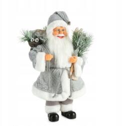 Eurofirany Mikulás Figura Mikulás 27x12x40 CM Ezüst (5903571628640)