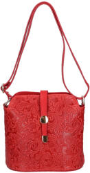 Rea Moda Olasz bőr 0600 piros virág táska
