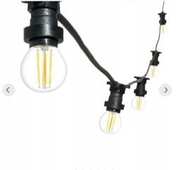  IP54 fényfüzér kültéri használatra, E27-es izzókhoz, 10 m, fekete (5904133218507)