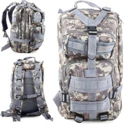 HARAHU Taktikai hátizsák 30L - Szürke / Barna KP39143