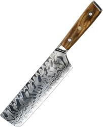 HARAHU YU-37491 damaszk konyhakés - Nakiri/Barna KP37491
