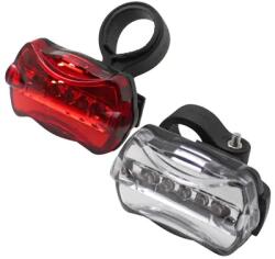 P2R (Vélo) P2R akkumulátoros világítás szett, kormányra vagy nyeregcsőre szerelhető, LED, fekete P2R (Vélo) Bicikli alkatrészek Kerékpáros kiegészítők Kerékpár világítások és visszaverők