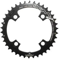 MICHE E-bike lánckerék 4 karos ×104 mm Yamaha rendszerhez, 38 fog, külső, tripla-dupla, fekete MICHE Bicikli alkatrészek Kerékpár alkatrészek Kerékpár lánctányérok