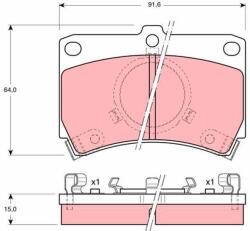 TRW Sada brzdových platničiek kotúčovej brzdy TRW GDB374 (GDB374)