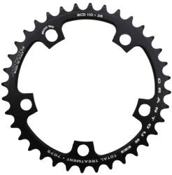MICHE lánctányér országúti kerékpárhoz, 5 karos, 36 fog, Ø110, belső, fekete, alumínium (SHIMANO + CAMPAGNOLO), 9-10 sebesség MICHE Bicikli alkatrészek Kerékpár alkatrészek Kerékpár lánctányérok