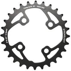 Stronglight 28T. ×64 2x10 belső lánckerék, fekete, 4 karos, 10 sebességes, Shimano XT M785-hez (külső 40-42T-hez), menetes furat nélkül, vastagság: 3, 5 mm STRONGLIGHT Bicikli alkatrészek Kerékpár alkatrészek Ker