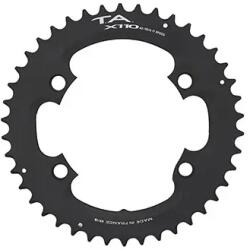 Specialites Ta X110 lánctányér országúti kerékpárhoz Ø110 4 karos 53T külső, kompatibilis SHIMANO ULTEGRA R8000/6800, 105 5800/R7000, DURA ACE 9000/9100, fekete, 11 sebességes SPECIALITES TA Bicikli alkatrészek Keré