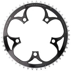 Specialites Ta ZEPHYR 48T Külső lánctányér országúti kerékpárhoz, 5 karos, Ø110, alumínium, fekete (SHIMANO típus), 9-10 sebességes SPECIALITES TA Bicikli alkatrészek Kerékpár alkatrészek Kerékpár lánctányérok