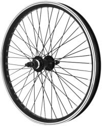 VELOX BMX 20" hátsó kerék flip-flop aggyal, alumínium, fekete, 48 küllős, 3/8" tengely VELOX Bicikli alkatrészek Kerékpár alkatrészek Kerékpár kerekek