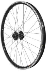 VELOX KARGO 24 MTB első kerék, E-bike, tárcsafékes, duplafalú alumínium, SHIMANO M475 agy 6 furattal, fekete, gyorszáras, erősített, rozsdamentes küllők VELOX Bicikli alkatrészek Kerékpár alkatrészek Kerékp