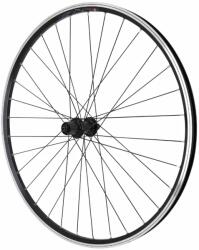 VELOX VTC 700x35 M240 hátsó kerék, fekete, erősített alumínium, SHIMANO TX500 agy, gyorskioldó, kazettás, 10-9 sebesség, bérbeadóknak, dupla falú peremes felni, rozsdamentes küllők, 19C, 32 fekete küllő VEL