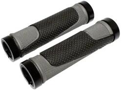 NEWTON MTB-Urban markolat - Dual Compound, fekete-szürke, dupla zárral, CHC fekete, 130 mm (pár) NEWTON Bicikli alkatrészek Kerékpár alkatrészek Kerékpár kormányszalagok és markolatok