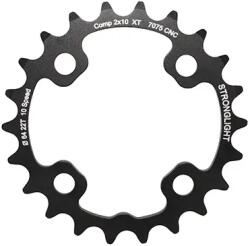 Stronglight 22T 64 mm 2x10 belső lánctányér, fekete, 4 karos, 10 sebességes, Shimano XT M785-hez (külső 36T-hez), menetes furat nélküli, 3, 5 mm vastag STRONGLIGHT Bicikli alkatrészek Kerékpár alkatrészek Kerékpá