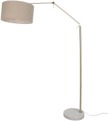 QAZQA Állólámpa arany színben, állítható, bézs színű teddy szövetbúrával, 50 cm - Editor (111230)