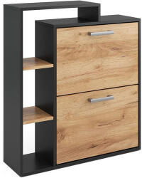 Vicco Orlando arany tölgy/antracit cipőszekrény - 80 × 90 × 24, 2 cm
