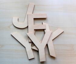  Betűk és Számok fa 5 cm decoupage rétegelt lemez vastagság 4 mm jelek Pl Sk Cz Hu (LIT001)