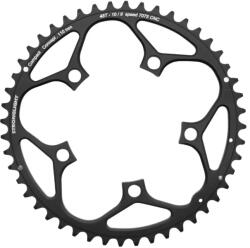 Stronglight 48T 5-karos lánctányér országúti kerékpárhoz, 110 mm, külső, fekete, alumínium, 9-10 sebességes (SHIMANO típus) STRONGLIGHT Bicikli alkatrészek Kerékpár alkatrészek Kerékpár lánctányérok