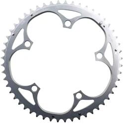 MICHE lánctányér országúti kerékpárhoz, 5 karos, 52T, Ø135, CAMPAGNOLO, külső, ezüst, alumínium, (Square Tapered), 9-10 sebesség MICHE Bicikli alkatrészek Kerékpár alkatrészek Kerékpár lánctányérok
