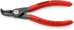 KNIPEX 48 21 J01 belső biztosítógyűrű fogó, 130 mm, 12-25 mm átmérő, szürke atramentált, hajlított, Németországban készült KNIPEX Műhely felszerelések, eszközök Fogók