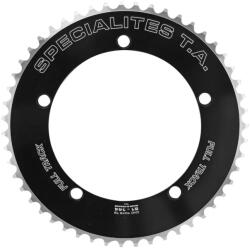 Specialites Ta Teljes pályakerékpár lánctányér, 5 karos, Ø144, 51 fog, fekete alu 7075, 3, 17 mm (1"1-8) lánchoz SPECIALITES TA Bicikli alkatrészek Kerékpár alkatrészek Kerékpár lánctányérok
