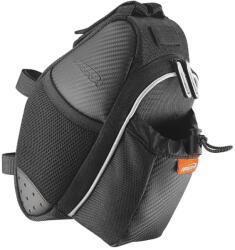 IBERA SeatPak 1, 7L nyeregtáska, fekete, kulacstartóval, szíjas rögzítés nyeregsínhez és nyeregcsőhöz IBERA Bicikli alkatrészek Kerékpáros kiegészítők Kerékpár nyeregtáskák és kormánytáskák
