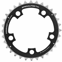 Specialites Ta 5 ágú 94 mm-es középső lánctányér, 32 fog, fekete, alu 7075, 9 sebességes SPECIALITES TA Bicikli alkatrészek Kerékpár alkatrészek Kerékpár lánctányérok