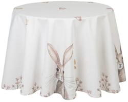 Clayre & Eef Nyuszis Pamut Asztalterítő - 170cm - Rustic Easter Bunny