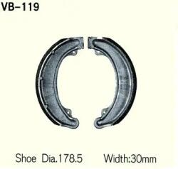 Wesrah VB-119 fékpofa Wesrah Futómű és fék alkatrészek Fékpofák (dobfék)