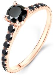 SAVICKI Inel de logodnă Share Your Love: aur roz, diamant negru - savicki - 7 667,00 RON