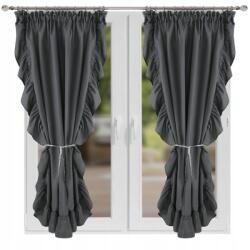  Klasszikus fodros dekorációs függöny szett 160x150cm Szürke (L565 160x150cm szary)